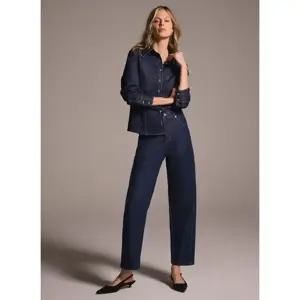 Mint Velvet Dark Indigo Barrel Leg Jeans